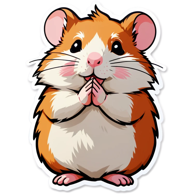 Hamster is praying emoji