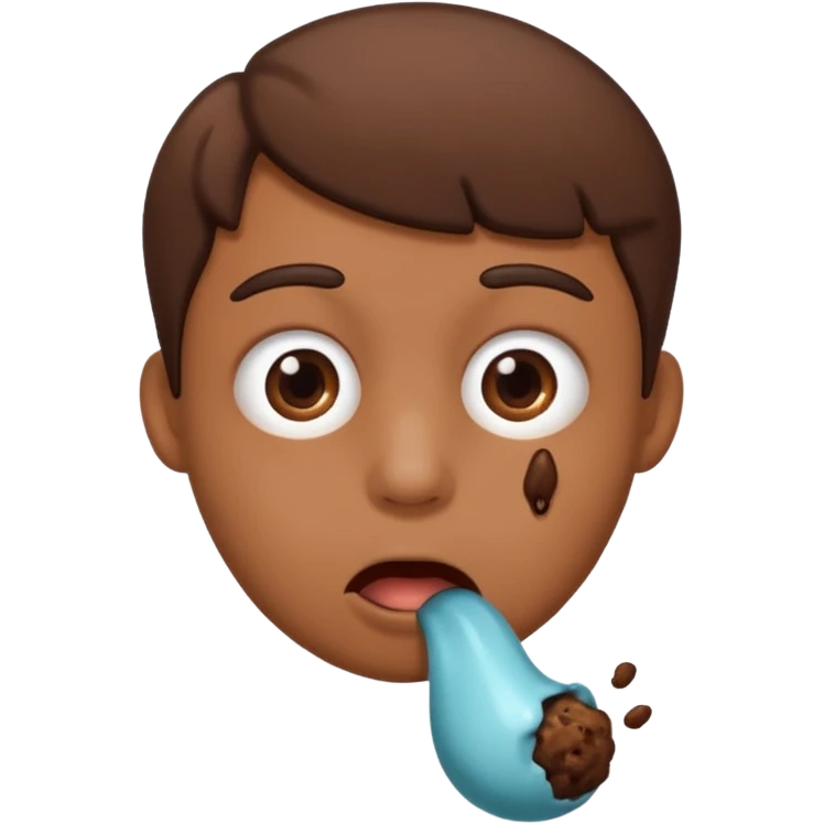 Poo coming out of the mouth emoji