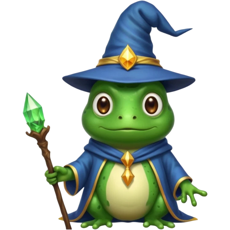 Wizard frog emoji