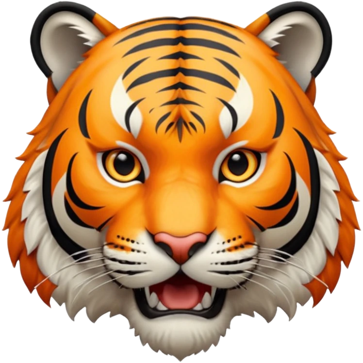 Roaring Dangerous tiger face emoji