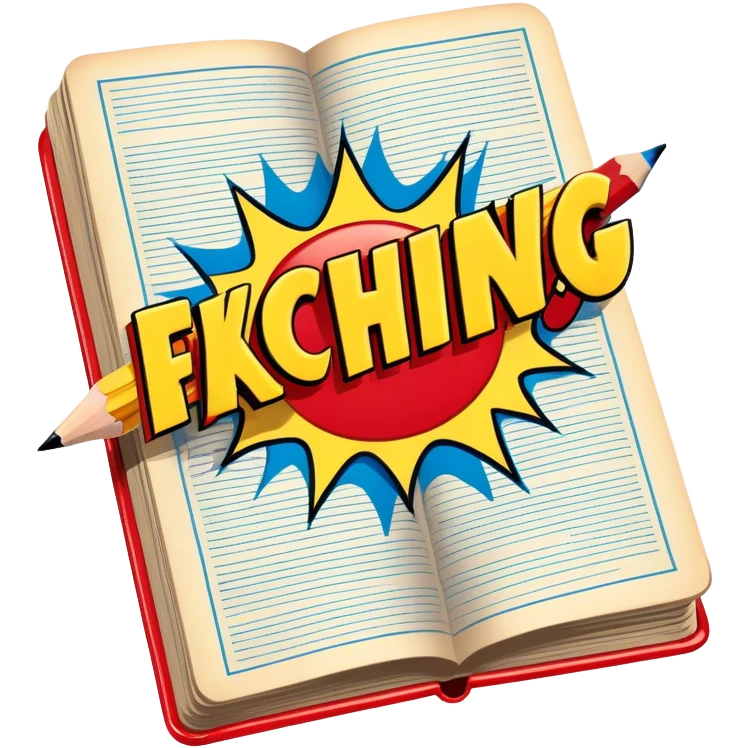Create a vibrant emoji, representing comic books and graphic novels as ...