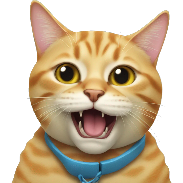 Cat with fish in mouth emoji