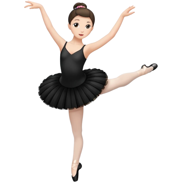full body balet with black tutu holding ball emoji