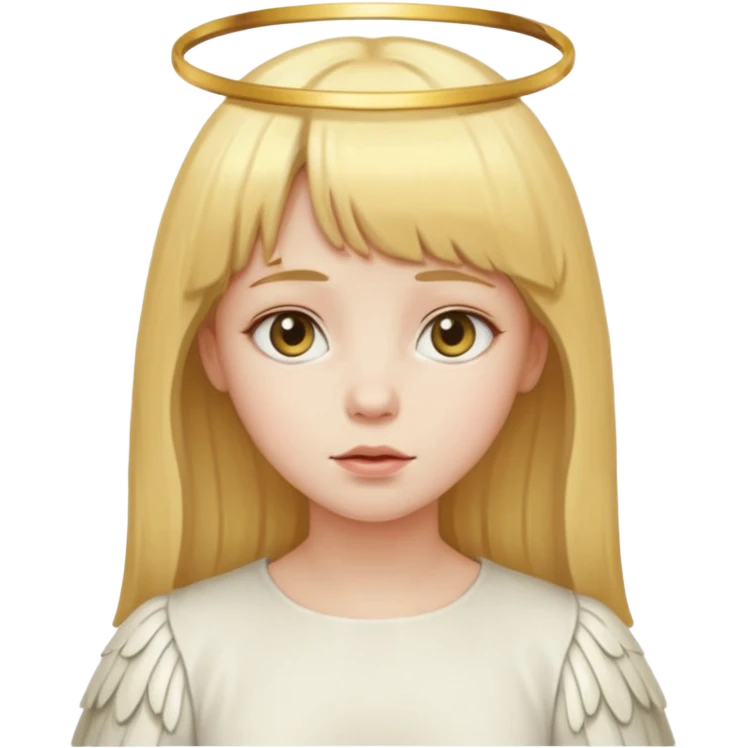 فرشته با موی چتری emoji