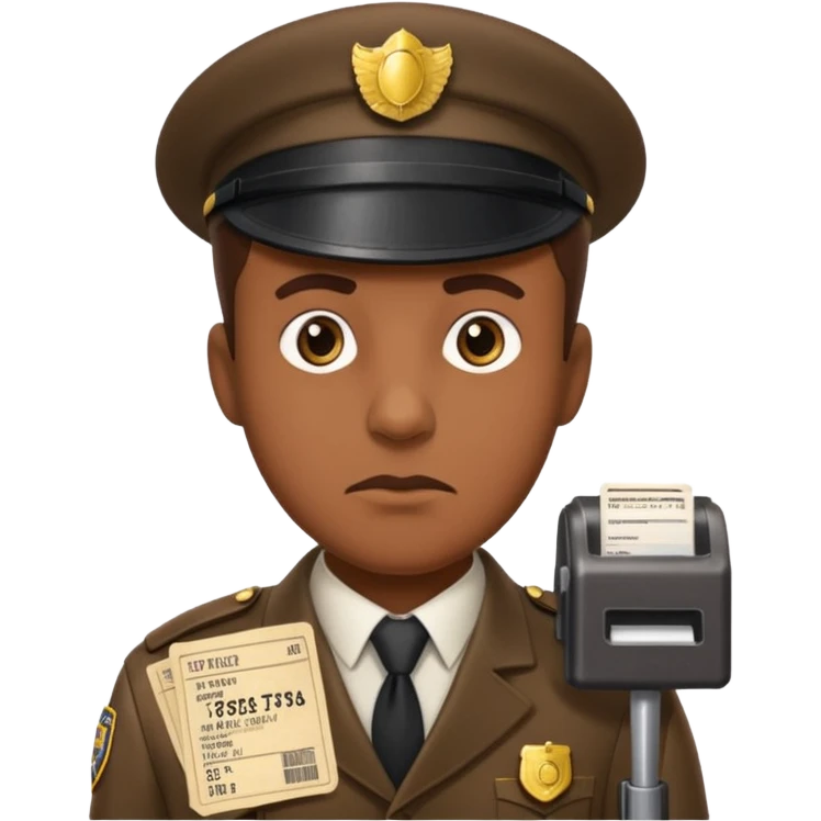 ticket inspector with punch emoji