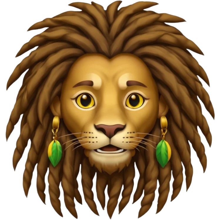 Rasta lion man emoji