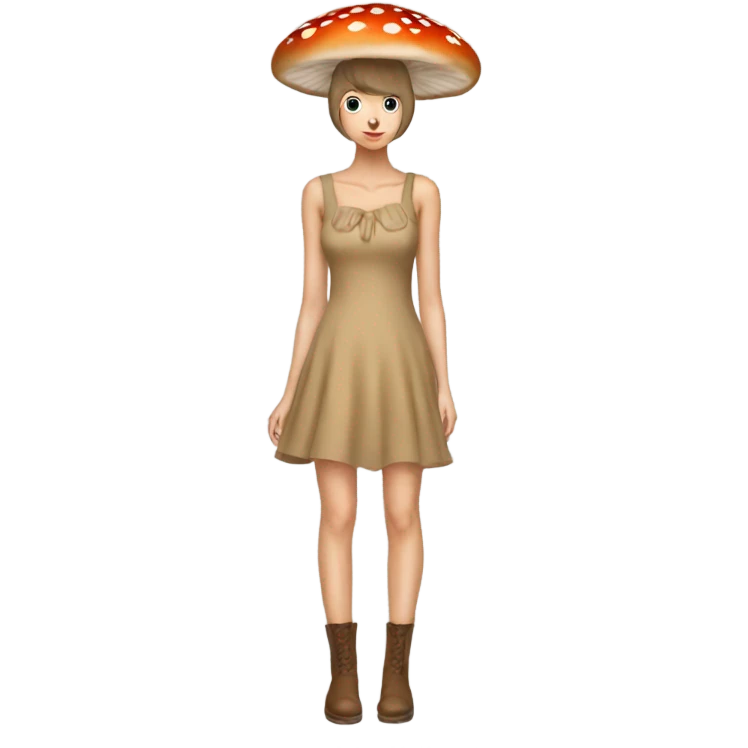 Deer mushroom dress emoji