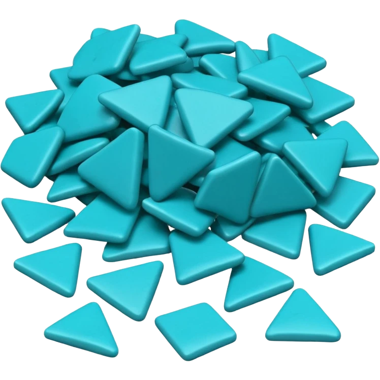 full turquoise colored chips emoji