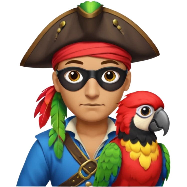 pirate and parrot emoji