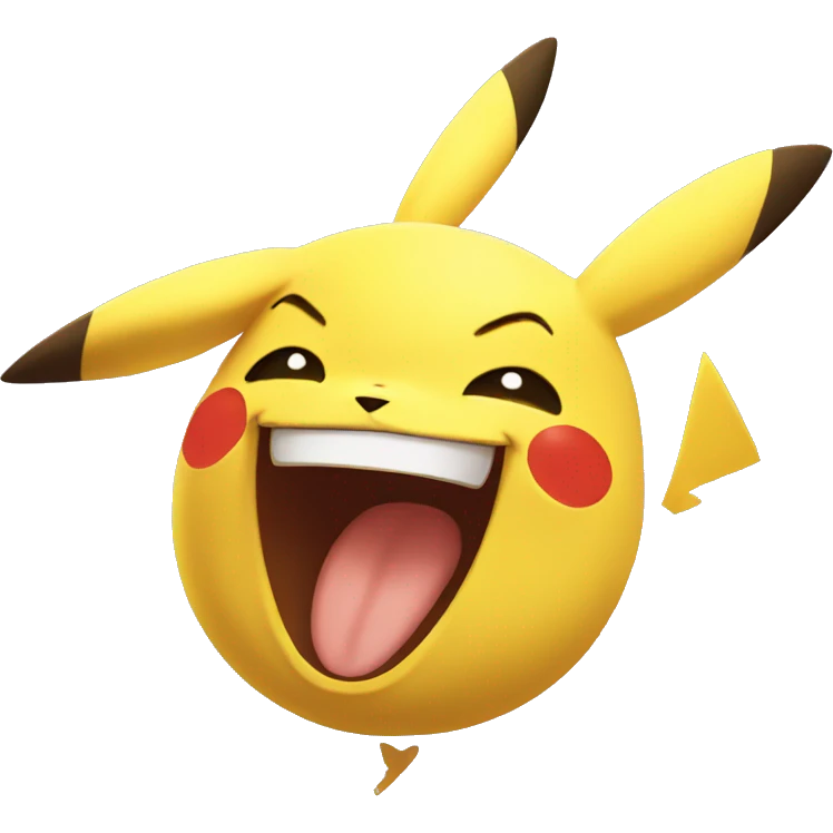 pikachu face laugh emoji