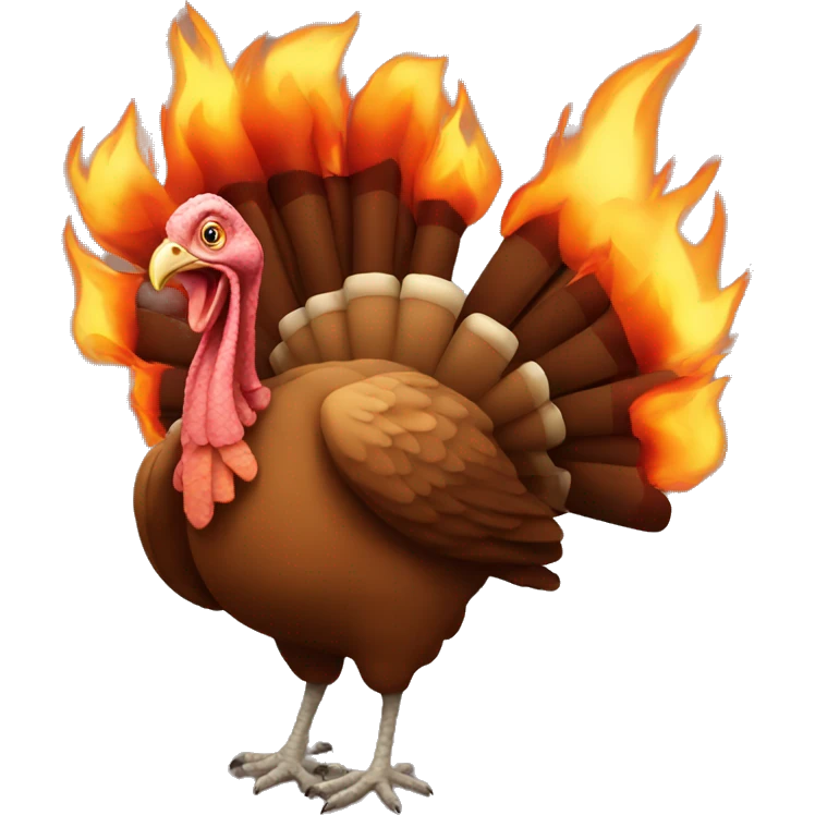 Flaming turkey emoji