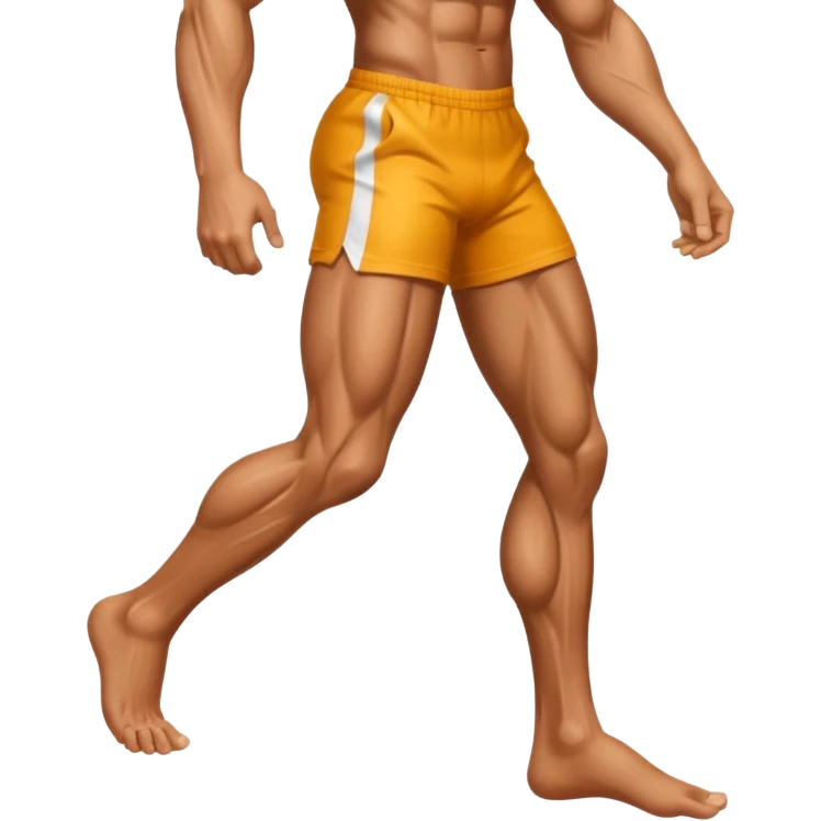 Create leg muscle  emoji without pants. Only leg part. Like this one but only legs and closer emoji