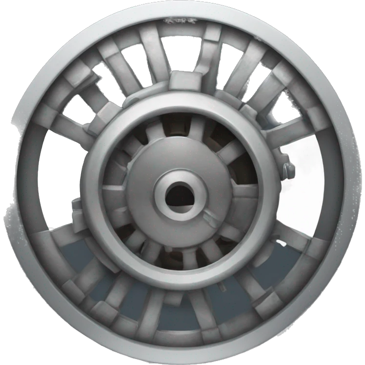 simple circular engine with letter x in the middle emoji