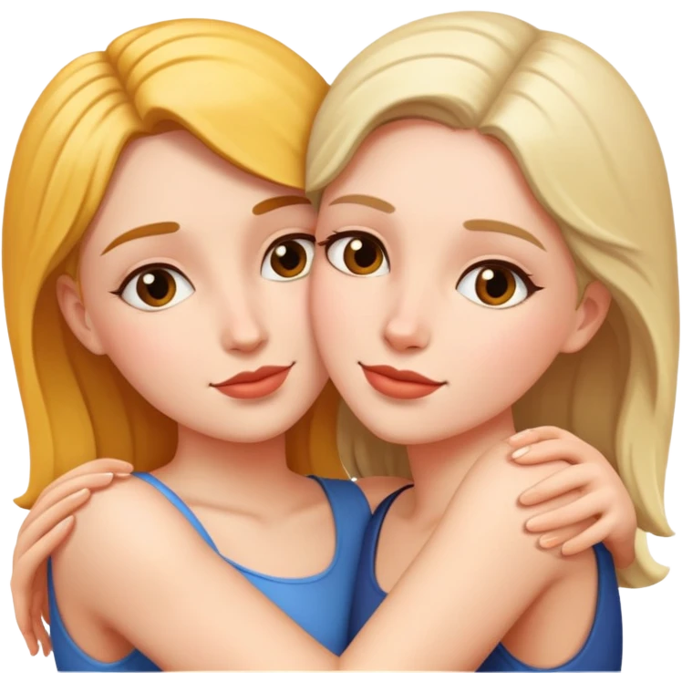👩🏻👱🏻🫂 emoji