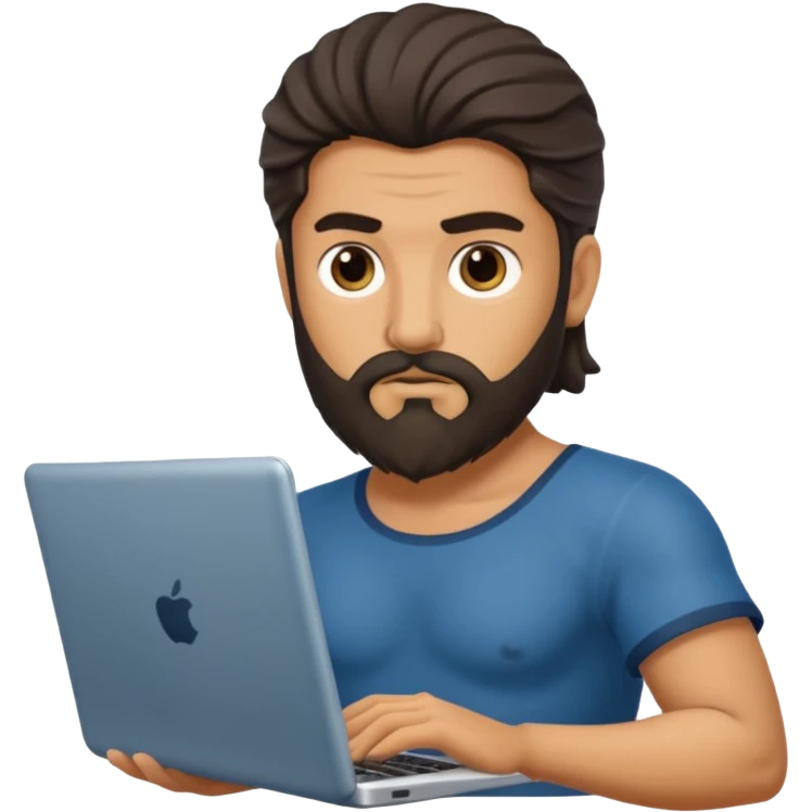 Poseidon with laptop emoji