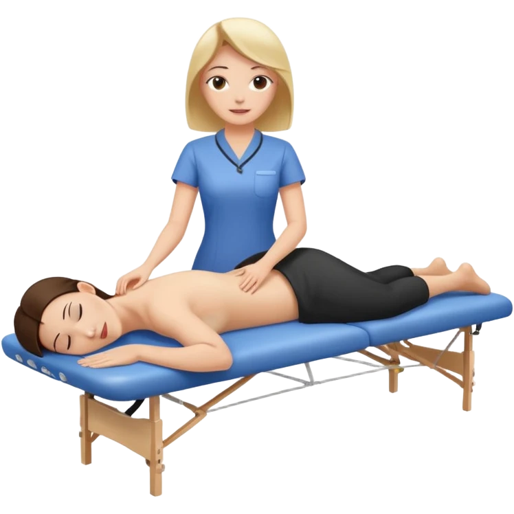 woman getting a massage without any products emoji