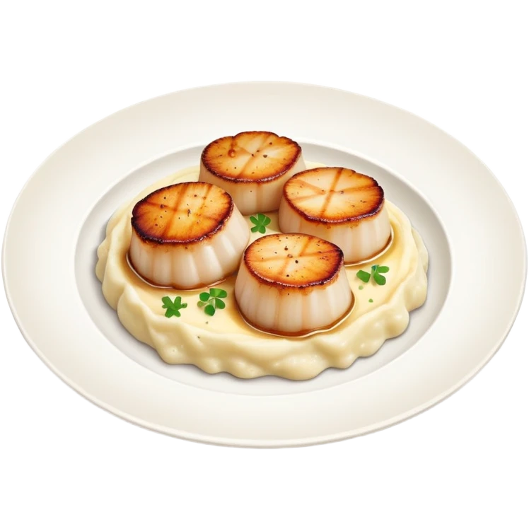 Scallops with mashed potatoes  emoji