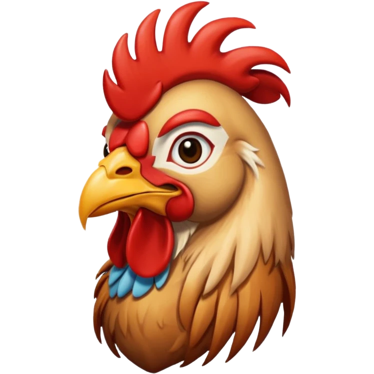 Un gallo con la cabeza de Jesús  emoji