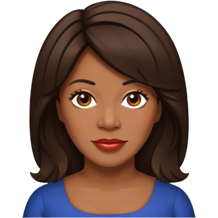 Mary Wilson with dark brown hair emoji