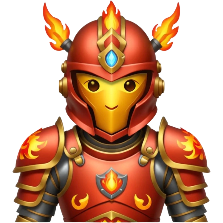 fire armored warrior emoji