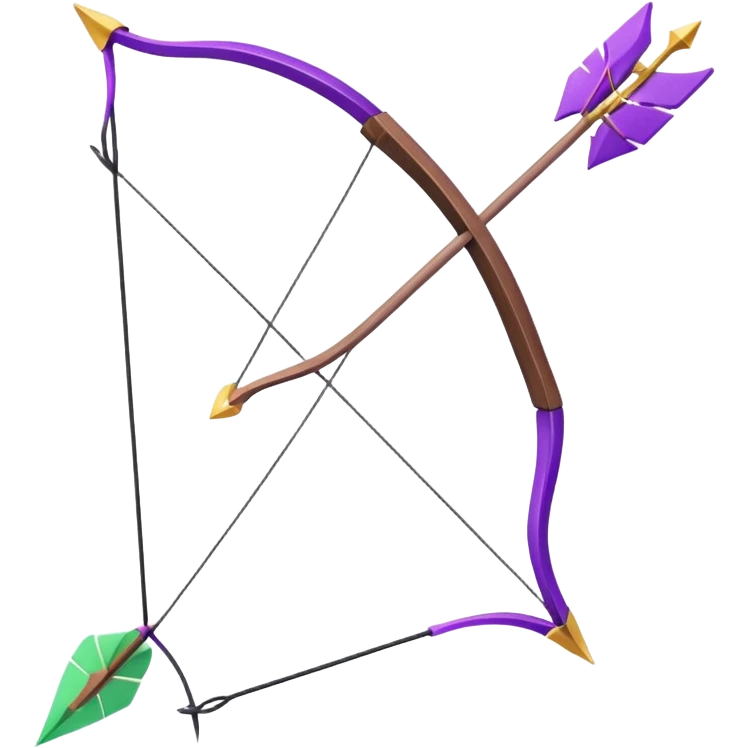 bow and arrow purple emoji