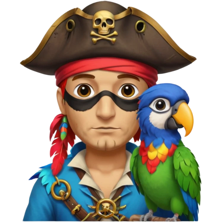 pirate and parrot emoji