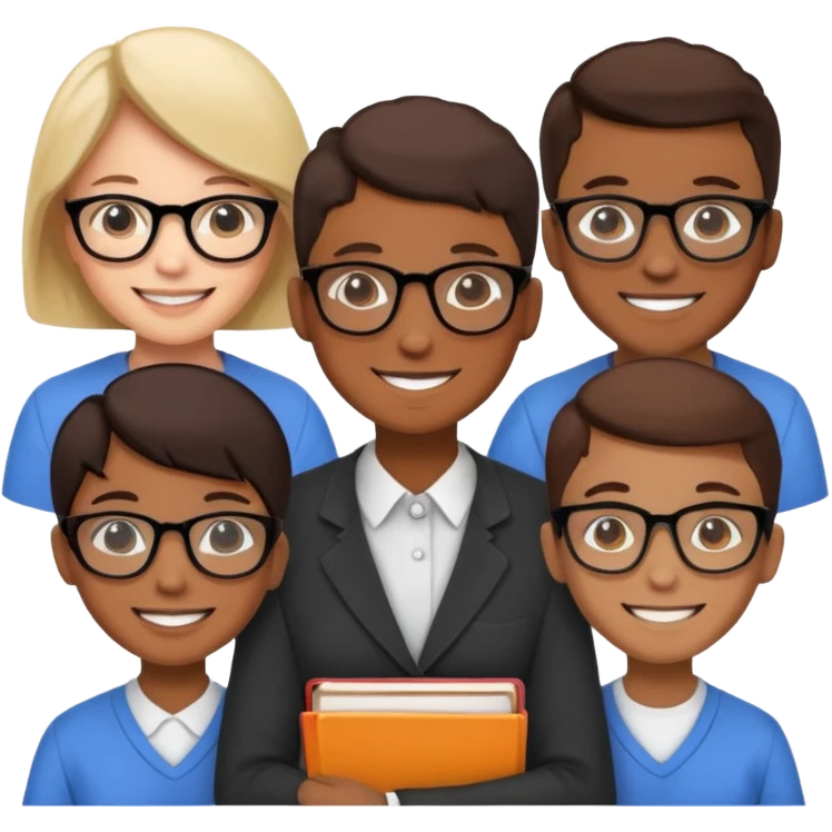 Создай очень счатливых учиников и полной учительнецы emoji