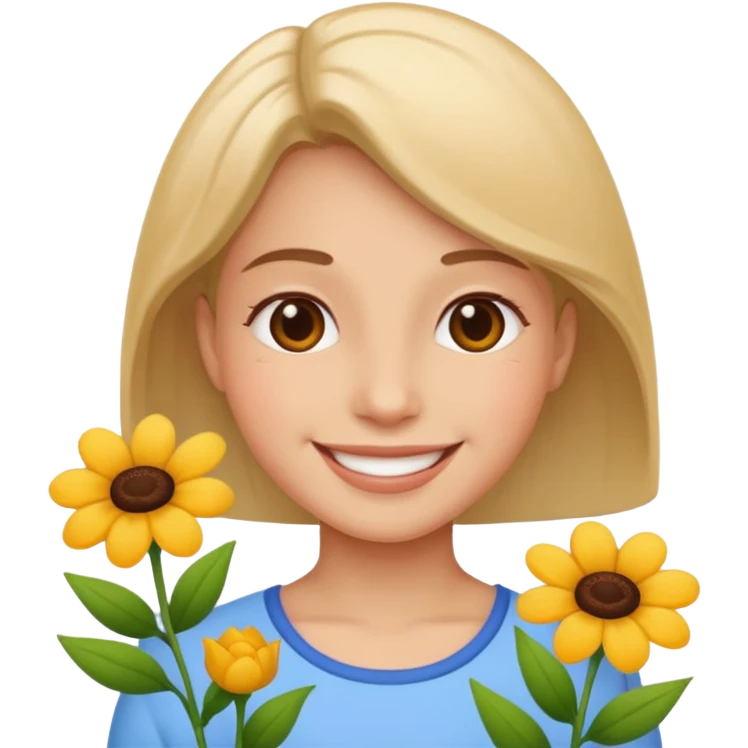 Hippie with flowers  emoji