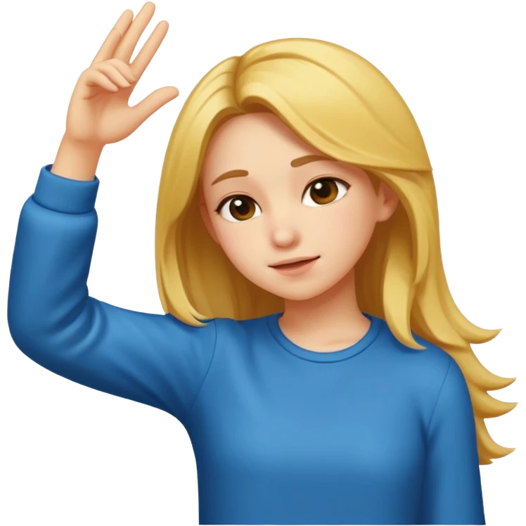 Girl dabbing emoji