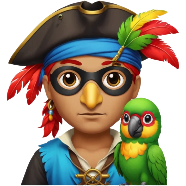 pirate and parrot emoji