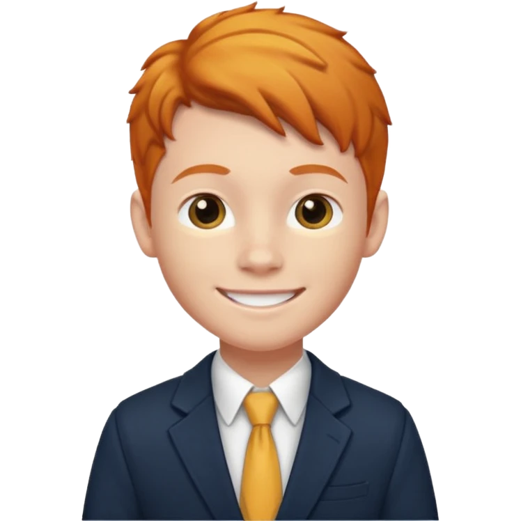 ginger private school boy student emoji