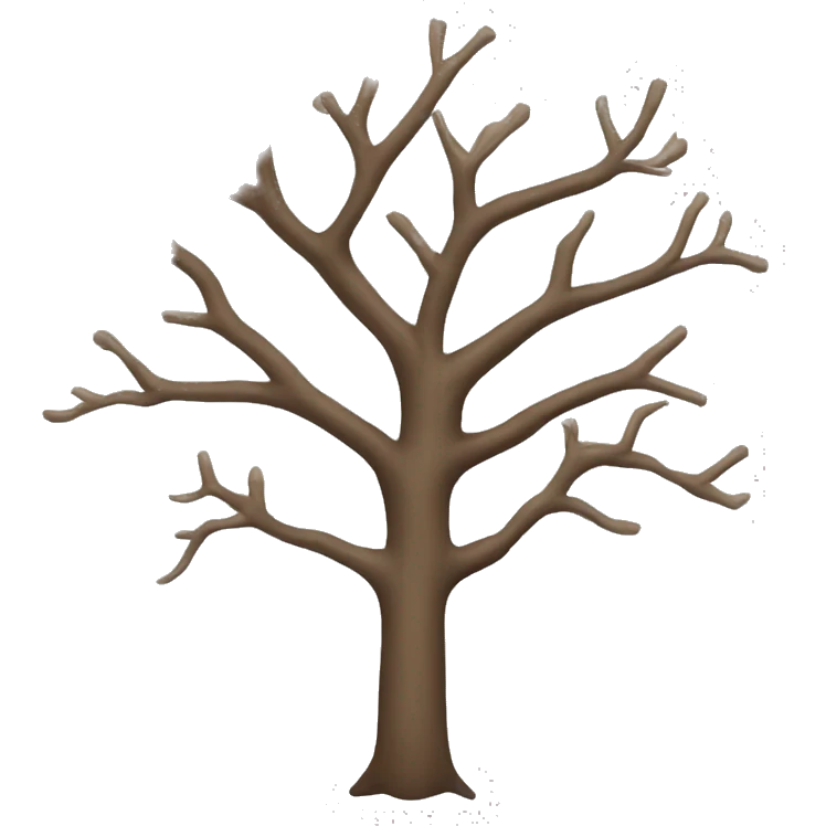 a bare tree without leaves emoji