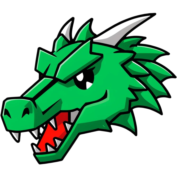 Minecraft black dragon head emoji