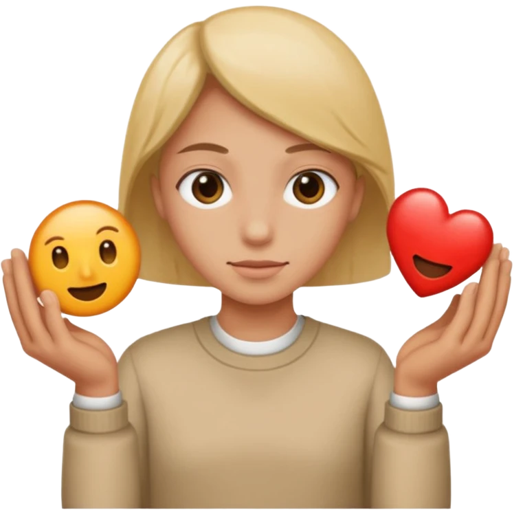 Human with a 6 and a 7 in his hands emoji