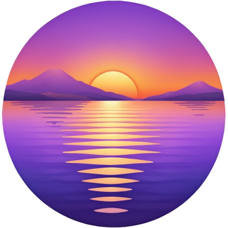 Sea and sunset emoji
