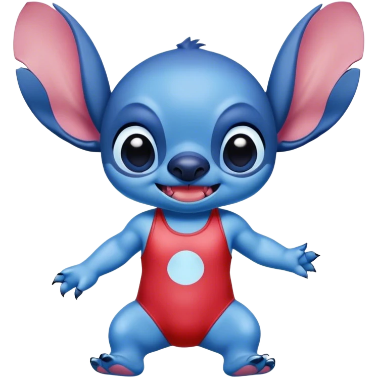 Stitch en maillot rouge et blanc  emoji