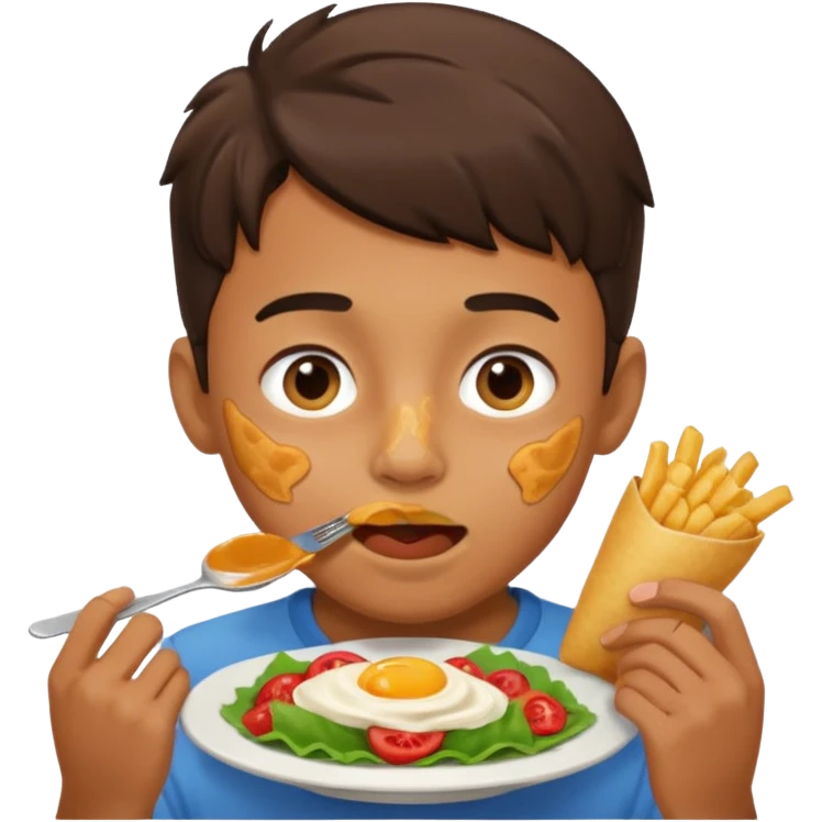 boy eating emoji
