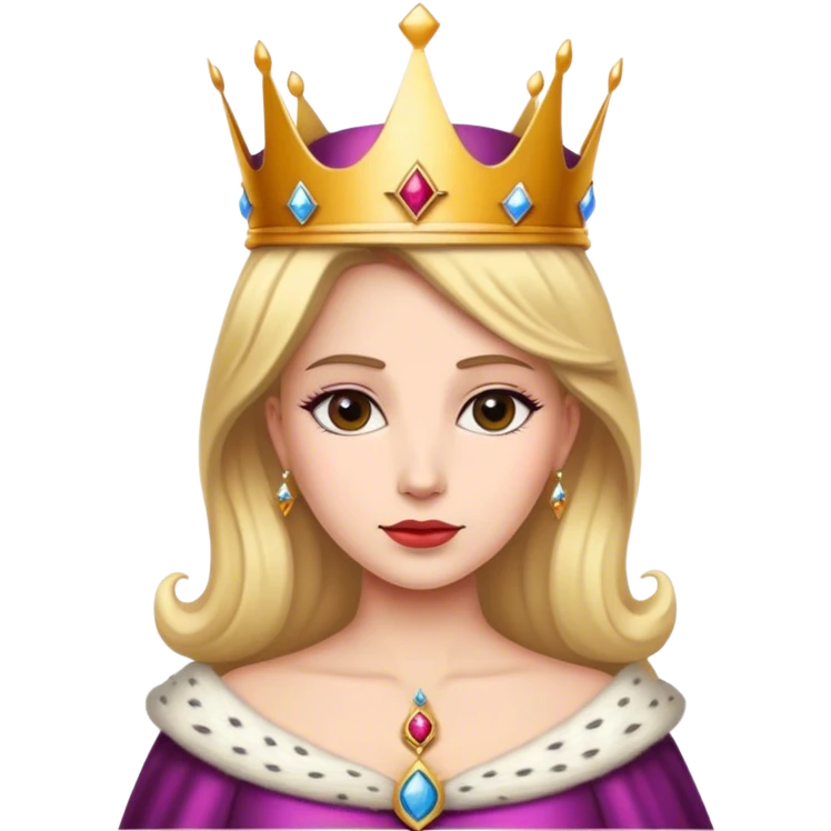 a queen with a crown that has a crown emoji