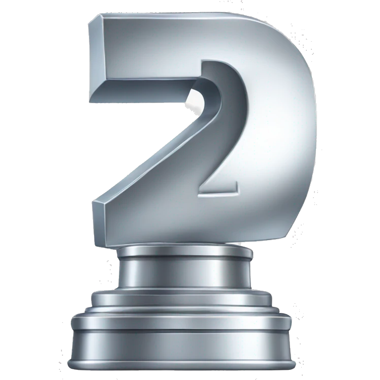 Platinum Trophy in the Shape of Number 7 emoji
