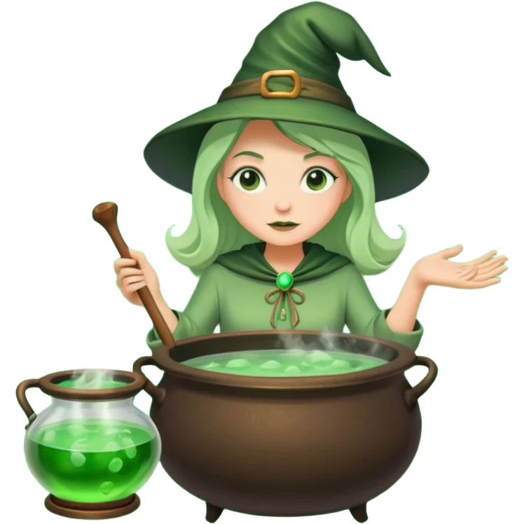 green witch cooking potion emoji