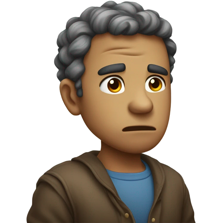 a frustrated cute emoji