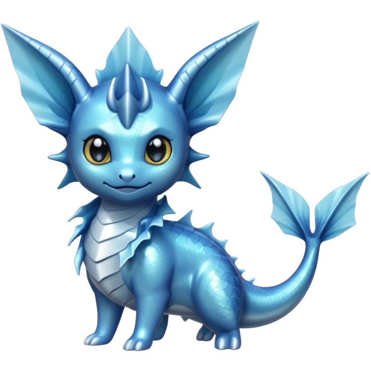 silvery metallic Vaporeon emoji