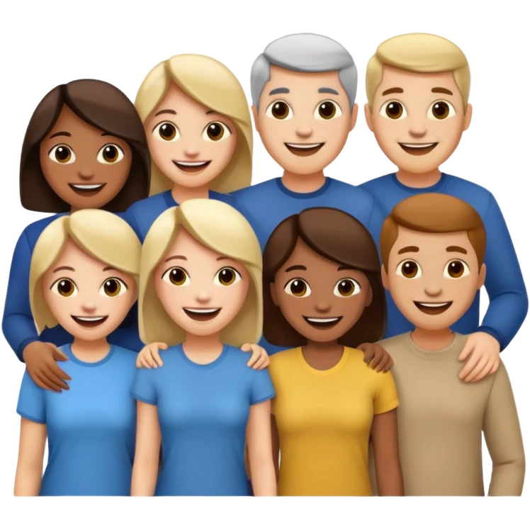 team of a company, dressed casually emoji