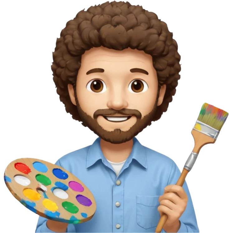bob ross painting emoji