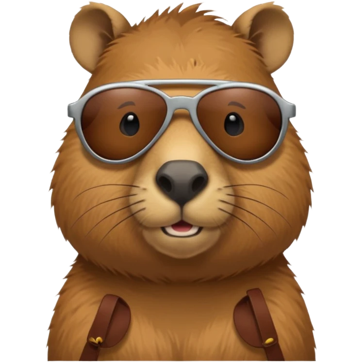 Capybara wearing sunglasses emoji