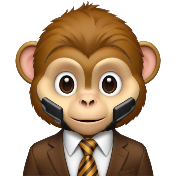 monkey with tie emoji