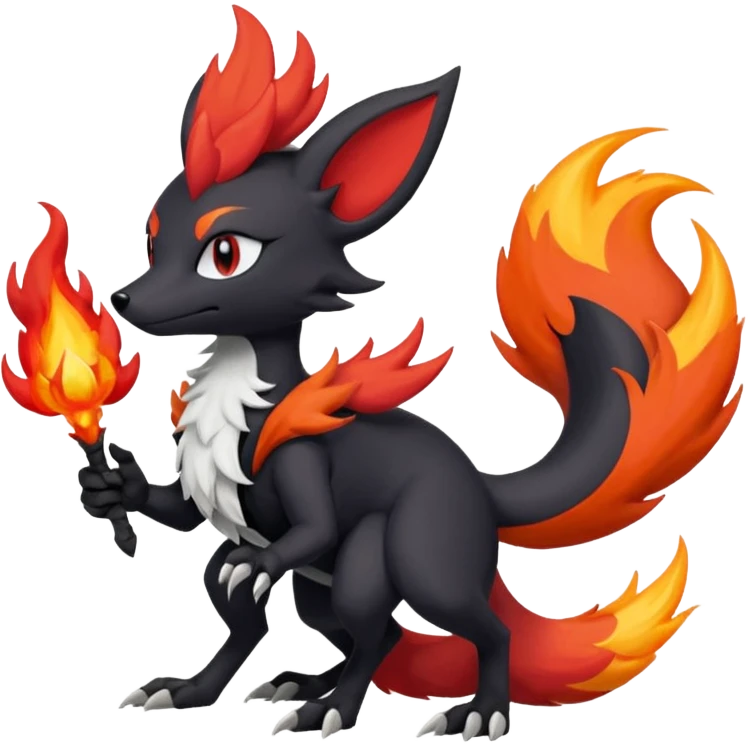 Salandit-Salamence-Foxy-Braixen-fusion emoji