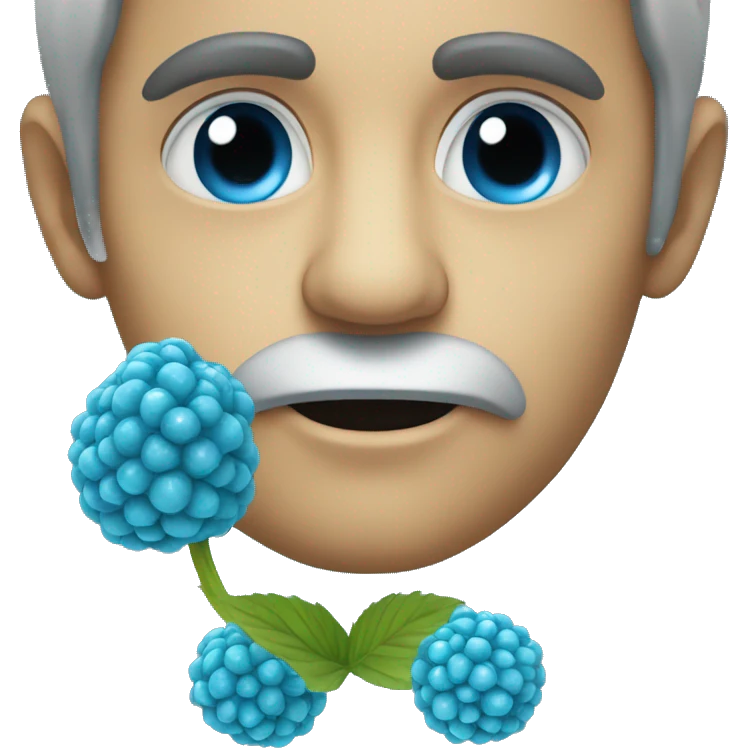 Blue raspberry  emoji