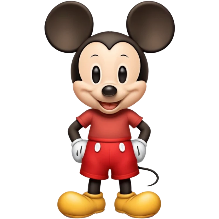 Mickey Mouse with red shorts and big ears emoji