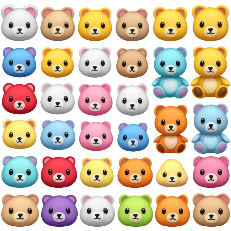 Beautiful plush toys emoji